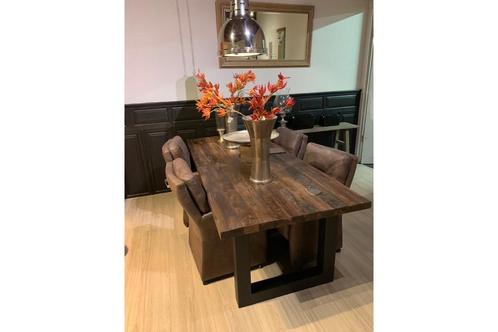 Eetkamertafel  oud teak  in meerdere maten leverbaar, Huis en Inrichting, Tafelonderdelen