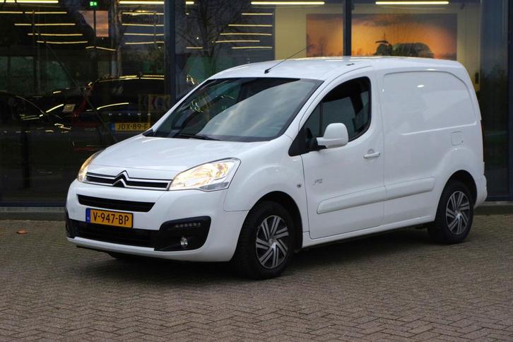 Citroën Berlingo 1.6 BlueHDI 100 PK AUtomaat Business Econom, Auto's, Bestelauto's, Onderhoudsboekje, Lease, Zwart, Automaat, Wit