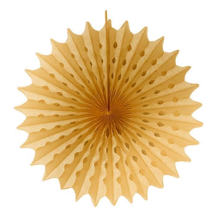 Papieren Waaier Goud 45cm, Hobby en Vrije tijd, Feestartikelen, Nieuw, Verzenden