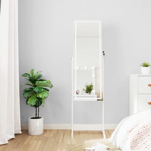 vidaXL Sieradenkast met spiegel met LED-verlichting, Huis en Inrichting, Woonaccessoires | Spiegels, Nieuw, Verzenden