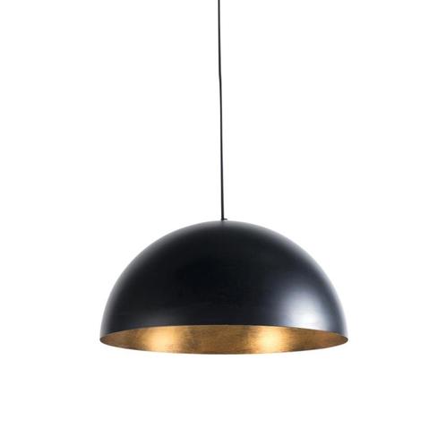 Industriële hanglamp zwart met goud 50 cm - Magna Eco, Huis en Inrichting, Lampen | Hanglampen, Nieuw, Overige materialen, 75 cm of meer