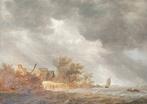 Jan van Goyen (1596-1656) - Rivierlandschap bij stormachtig