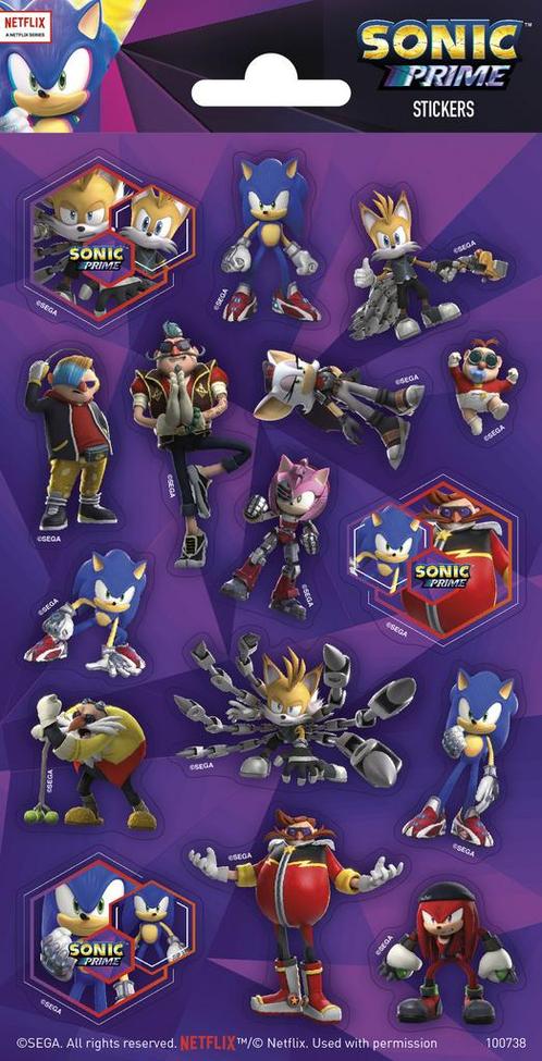 Sonic Stickers Glitter, Hobby en Vrije tijd, Feestartikelen, Nieuw, Verzenden