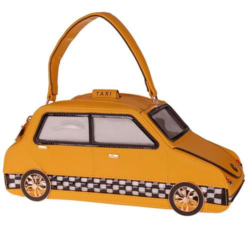 Handtas - Yellow Cab Taxi Geel - incl Schouderband - Strass, Sieraden, Tassen en Uiterlijk, Tassen | Schoudertassen, Geel, Nieuw