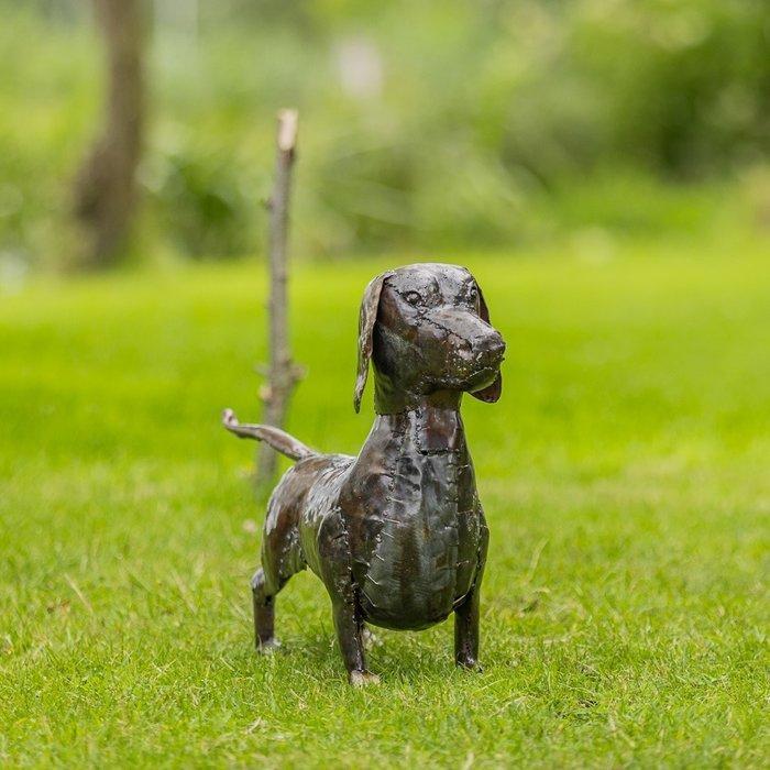 Figuur - Teckel - Metaal, Antiek en Kunst, Kunst | Designobjecten