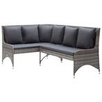 vidaXL Tuinhoekbanken 2 st poly rattan grijs, Verzenden, Nieuw, Rotan