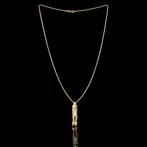 Oud-Egyptisch Faience Baviaan Amulet in een vergulde hanger