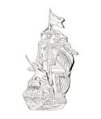 Zilveren Galjoen XL kettinghanger, Verzenden, Nieuw