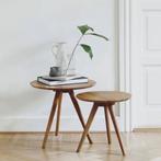 Set van 2 houten salontafels | Bijzettafel | Op voorraad, Overige materialen, Minder dan 50 cm, 50 tot 100 cm, Verzenden