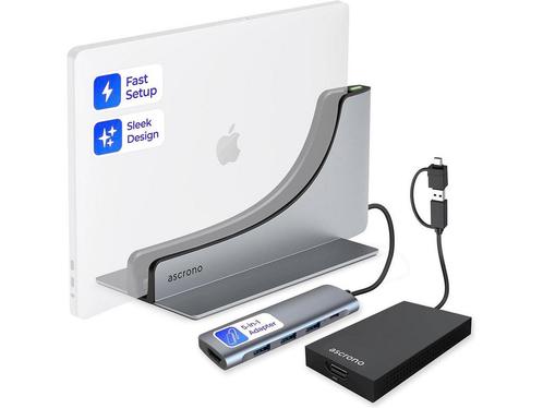 Ascrono - MacBook Air Docking Station - Dual Monitor Bundle, Computers en Software, Apple Macbooks, Nieuw, Verzenden