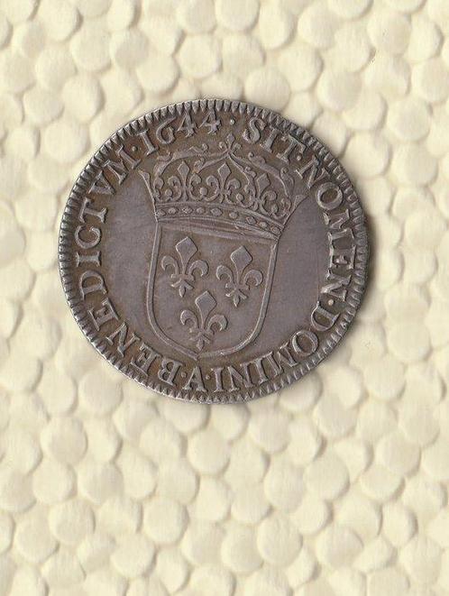 Frankrijk. Louis XIV (1643-1715). 1/4 Écu 1644-A, Paris, Postzegels en Munten, Munten | Europa | Euromunten