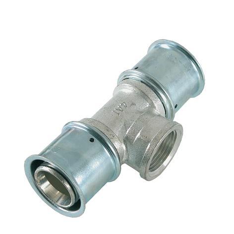 press messing T-st  50x1x50  pers x binnendraad, Doe-het-zelf en Verbouw, Buizen en Afvoer, Ophalen of Verzenden