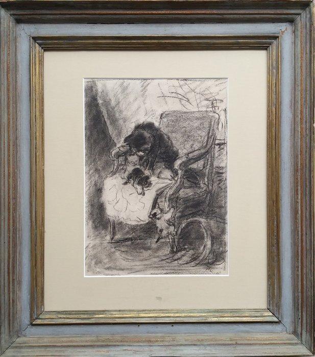 Henriette Ronner Knip (1821-1909) - Moeder poes en Spelende, Antiek en Kunst, Kunst | Schilderijen | Klassiek