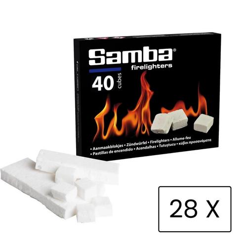 Samba Aanmaakblokjes Wit - 1120 Stuks - Veilig & Snel Aan..., Tuin en Terras, Barbecue-accessoires, Nieuw, Ophalen of Verzenden