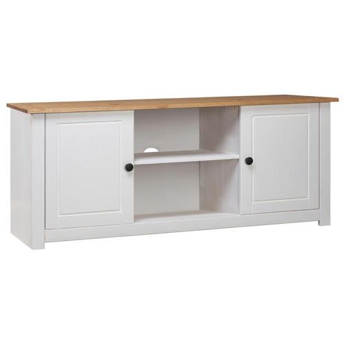 Tv-kast Panama Wit - OP=OP! Retro Look, Hoge Korting, Huis en Inrichting, Kasten | Televisiemeubels, 25 tot 50 cm, Nieuw, Grenenhout