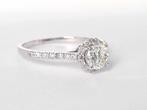 Cocktailring - 18 karaat Witgoud - 0.89ct. tw. Diamant