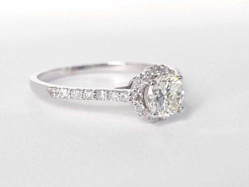Cocktailring - 18 karaat Witgoud - 0.89ct. tw. Diamant, Sieraden, Tassen en Uiterlijk, Antieke sieraden