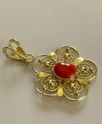 Hanger - 18 karaat Geel goud Koraal - Fiore