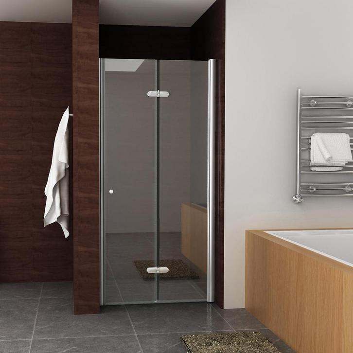 BWS Vouwbare Nisdeur Rechts 80x202 cm 8mm NANO Harmonica, Doe-het-zelf en Verbouw, Sanitair, Douche, Nieuw, Ophalen of Verzenden