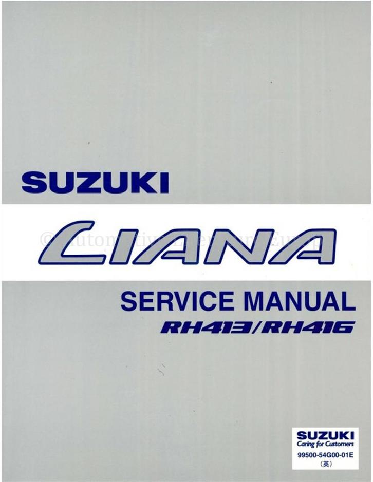 2001 SUZUKI LIANA WERKPLAATSHANDBOEK ENGELS (2 BOEKEN), Auto diversen, Handleidingen en Instructieboekjes