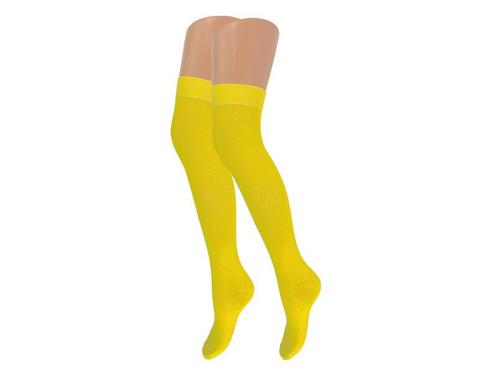 Overknee kousen - SQOTTON - Geel, Kleding | Dames, Sokken en Kousen, Verzenden