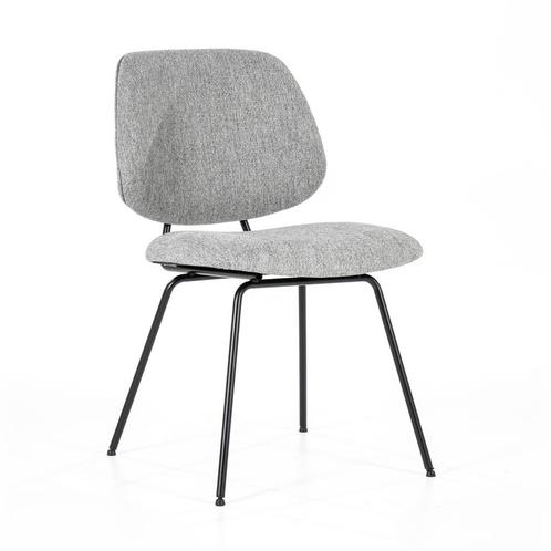*WOONWINKEL* Eleonora Lynn Grijze Eetkamerstoel Modern, Huis en Inrichting, Stoelen, Grijs, Nieuw, Stof, Verzenden