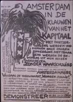 Demonstratie van krakers in Amsterdam op poster (Posters), Verzenden, Nieuw, Overige onderwerpen, Met lijst