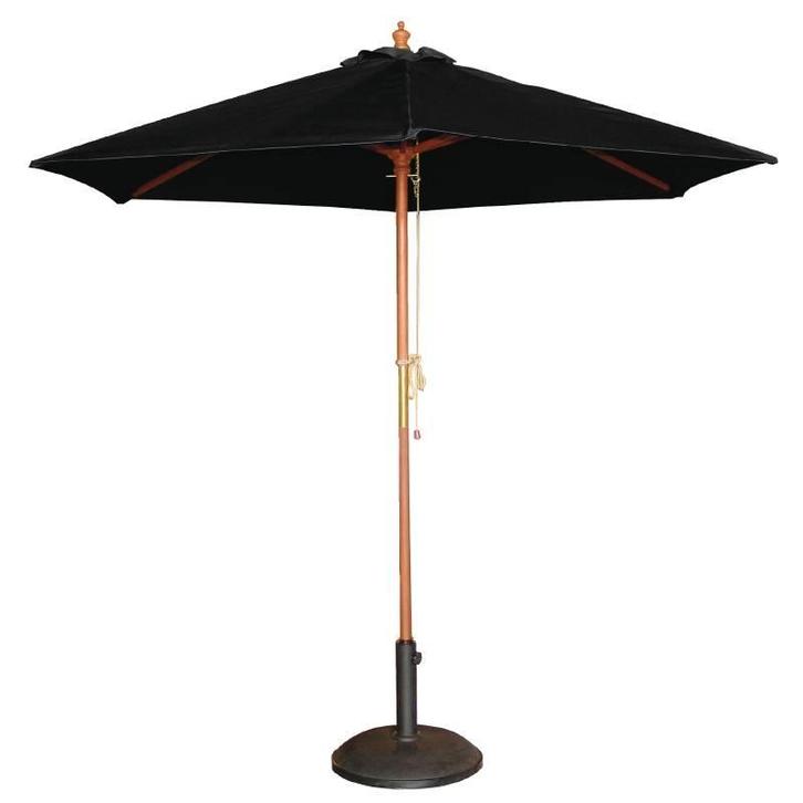 Zwarte Parasol rond Ø 2,5 meter, Zakelijke goederen, Horeca | Keukenapparatuur, Verzenden