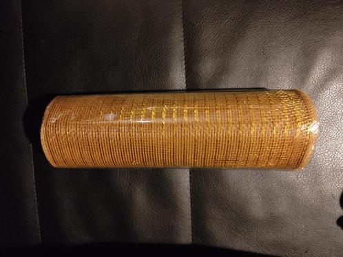 Deco mesh metallic warm donkergoud voor kransen en inpakken, Hobby en Vrije tijd, Knutselen, Nieuw, Ophalen of Verzenden