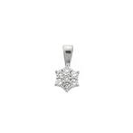 Witgouden minimalistische hanger met diamant | 0,21 ct., Sieraden, Tassen en Uiterlijk, Bedels, Overige merken, Goud, Gebruikt