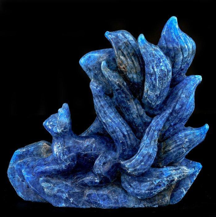 Diepblauwe apatiet van eerste kwaliteit Negenstaartige vos, Verzamelen, Mineralen en Fossielen