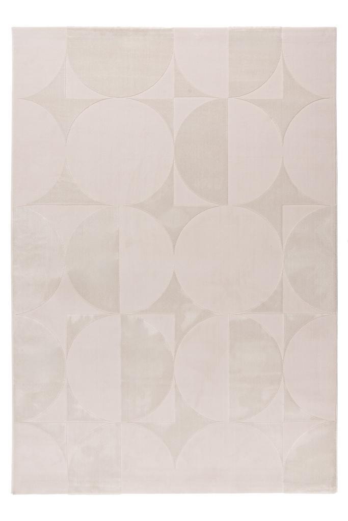Japandi Vloerkleed | Elif | Cirkels | Beige | 80x150 cm, Huis en Inrichting, Stoffering | Tapijten en Kleden, Verzenden