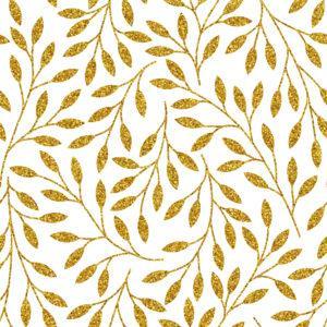 Inpakpapier Glitter Leaves Goud - Breedte 70 cm - 100m lang beschikbaar voor biedingen