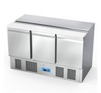 RVS Saladette - 3-Deurs - Met RVS Top - 400 Liter Capaciteit, Ophalen of Verzenden, Nieuw in verpakking, Koelen en Vriezen
