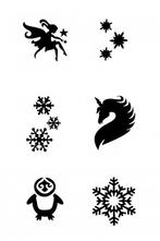 Glitter winter  tattoo stencils 12, Hobby en Vrije tijd, Feestartikelen, Nieuw, Verzenden