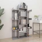 vidaXL Boekenkast 86x25,5x140 cm bewerkt hout betongrijs, Verzenden, 100 tot 150 cm, Nieuw, 50 tot 100 cm