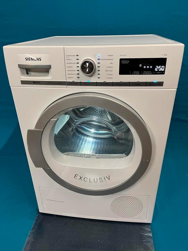 Siemens warmtepompdroger 8KG A++  zelfclean  WT47W560NL, Witgoed en Apparatuur, Wasdrogers, 8 tot 10 kg, Zo goed als nieuw, Overige typen