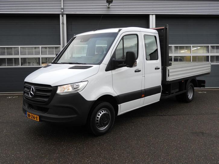 Zakelijke Lease |  Mercedes-Benz Sprinter 516 CDI DC AUT PIC, Auto's, Bestelauto's, Lease, Zwart, Automaat, Wit, Mercedes-Benz