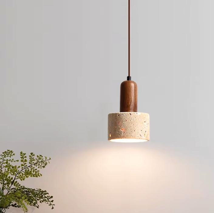 Takumi Wabi-sabi Hanglamp – Japanse stijl – E27 Travertin, Huis en Inrichting, Lampen | Hanglampen, Nieuw, 75 cm of meer, Verzenden