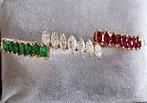 Manchetarmband - 18 karaat Geel goud - 4.23ct. tw. Diamant, Sieraden, Tassen en Uiterlijk, Antieke sieraden