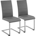 Swingstoelen, kunstleer - grijs, Set van 2, Huis en Inrichting, Stoelen, Verzenden, Nieuw