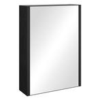 Badkamerkast Cuba 40 x 13 x 70 cm Zwart Mat Spiegelkast, Huis en Inrichting, Badkamer | Badkamermeubels, Verzenden, Nieuw, Spiegelkast