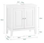 Badkamerkast onder wastafel met 2 deuren, Verzenden, Nieuw