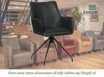 Leren eetkamerstoel Wave - Granada Black (zwart) - Spinpoot, Huis en Inrichting, Stoelen, Bohemian, Eigentijds, Industrieel, Modern, Scandinavisch