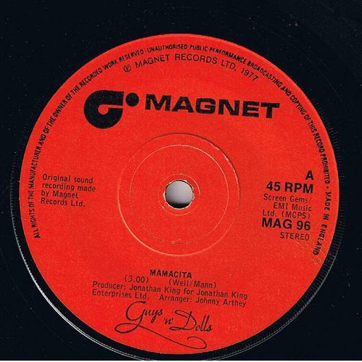 Single vinyl / 7 inch - Guys n Dolls - Mamacita, Cd's en Dvd's, Vinyl Singles, Zo goed als nieuw, 7 inch, Pop, Verzenden