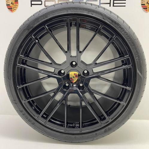 Porsche 992 2/4 ORIGINELE 20/21inch Turbo V zwart met banden, Auto-onderdelen, Banden en Velgen, 21 inch, 305 mm, Personenwagen