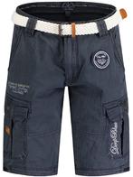 Geographical Norway Heren Bermuda Met Riem Paillette Blauw, Verzenden, Nieuw, Blauw