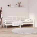 vidaXL Slaapbank massief grenenhout wit 80x200 cm, Eenpersoons, Verzenden, Wit, Nieuw