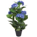 Kunst hortensia plant met pot 60 cm blauw, Tuin en Terras, Nieuw, Verzenden