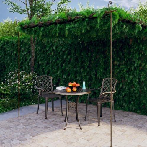 vidaXL Tuinpergola 4x3x2,5 m ijzer antiekbruin, Tuin en Terras, Palen, Balken en Planken, Nieuw, Verzenden